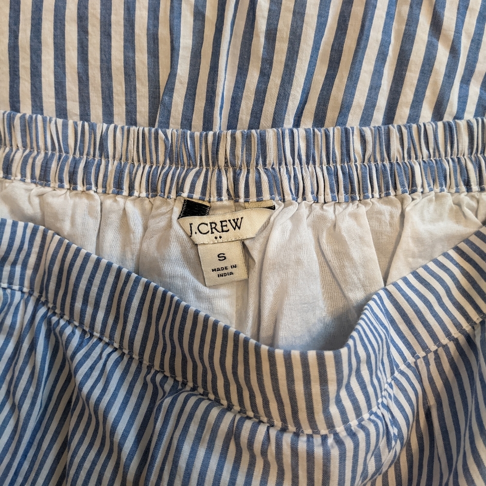 J Crew Striped Blue Skirt S - Picture 4 of 6